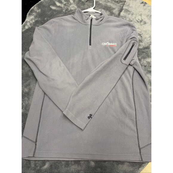 Awesome Grey Under Armour University Cincinnati 1/4 Zip Fleece in men’s large #s - Picture 2 of 2